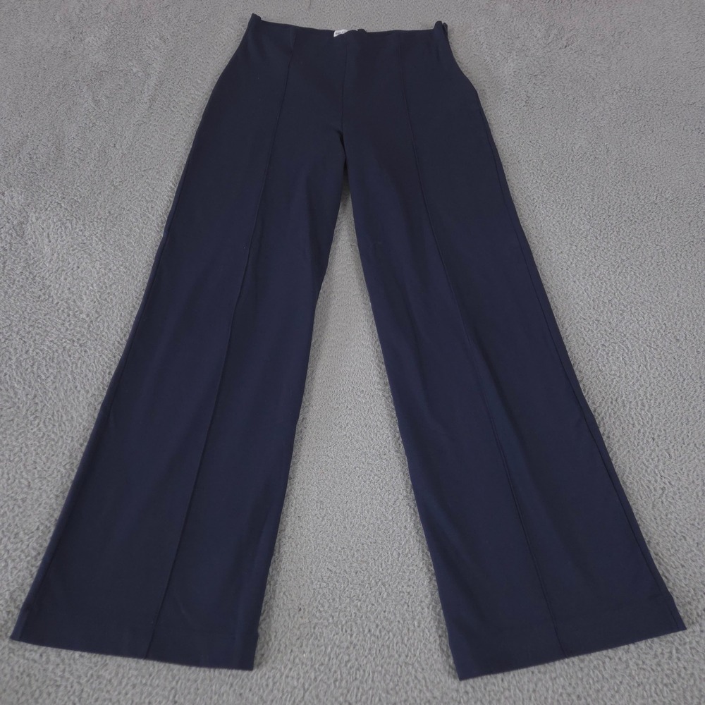 Ripley Rader Pants Womens Size‎ 1 Navy Wide Leg Ponte Knit High Rise Side Zip